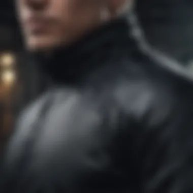 Close-up of Innovative Ventilation System in Black Nike Jacket