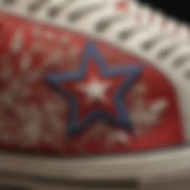 Intricate Embroidery Detail on Converse One Star Sneaker