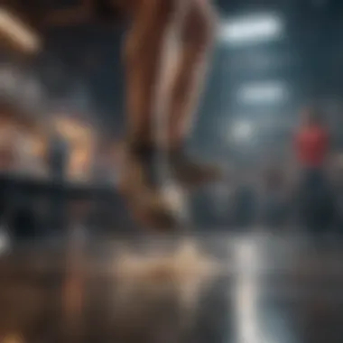 Intricate Footwork Intricate footwork and precision in extreme sports dance electric