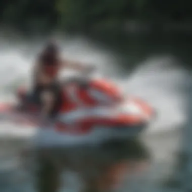 Close-up of safety guidelines printed on a jet ski rescue board