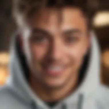 Close-up of Juice Wrld Smile Hoodie details