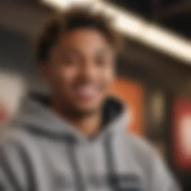 Athlete showcasing Juice Wrld Smile Hoodie as a symbol of identity