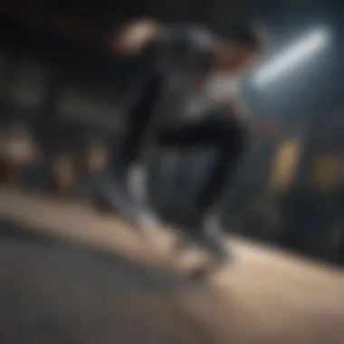 Adrenaline junkie doing a kickflip wearing mens high Vans