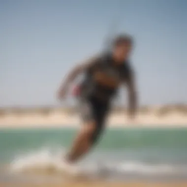 Kitesurfers enjoying the perfect wind conditions in Dakhla