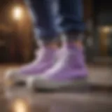 Ethereal Lavender Converse - Unleashing Style in Action