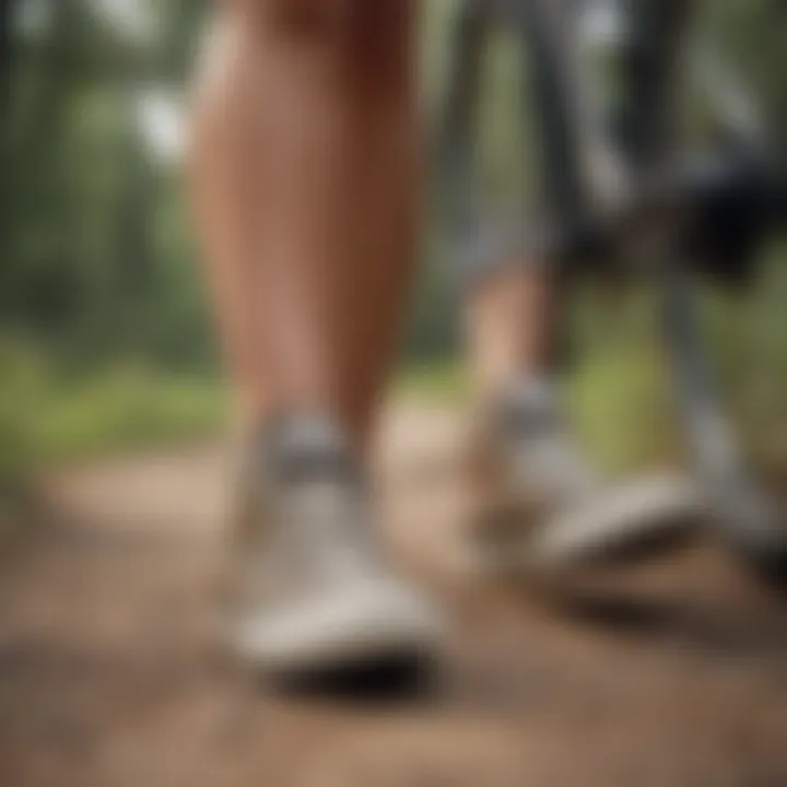 Leopard Print Converse Shoes on Mountain Biking Trail