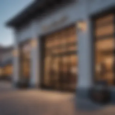 Luxury fashion store facade at Tanger Outlets Sevierville