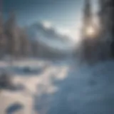 Majestic Boreal Mountain landscape with a dusting of snow