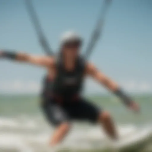 Expert Kiteboarding Instructor Demonstrating Techniques