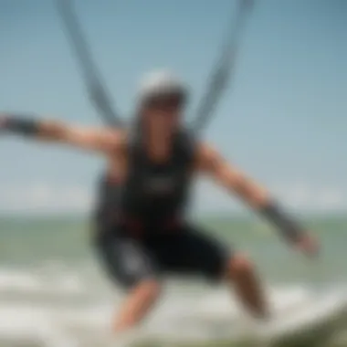 Mastering Kiteboarding: Expert Techniques Demonstration Expert Kiteboarding Instructor Demonstrating Techniques