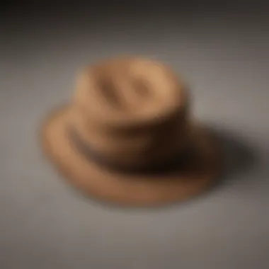 Minimalist Styling of Brown Vans Hat Against Neutral Background