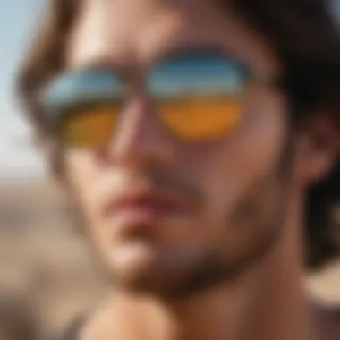 Minimalist Sunglasses with Mirrored Lenses