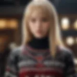 Misa Amane's iconic sweater showcased in a fashion context