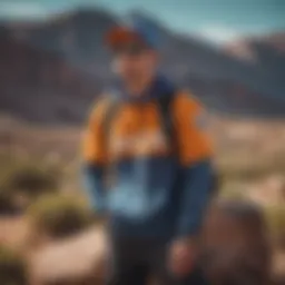 Vibrant MrBeast clothing designs showcased in an outdoor extreme sports setting