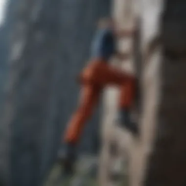 Scaling New Heights Navy Adidas Pants in Rock Climbing Challenge