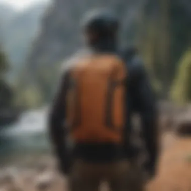 Nixon Mode Backpack During Extreme Sports Backpack in action during extreme sports activities
