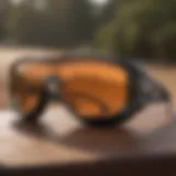 Close-up view of Oakley sun goggles showcasing their sleek design