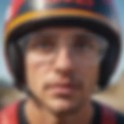 Abstract art inspired by extreme sports and t-shirt OBEY