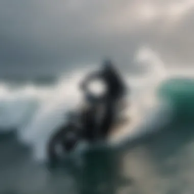 The Thrill of the Ocean: Riders in Action Riders navigating powerful ocean waves