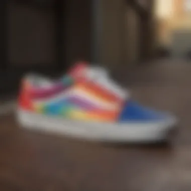 Old Skool Rainbow Vans Side View