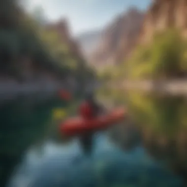 Kayaking Adventures Near Las Vegas A serene lake ideal for kayaking in the Las Vegas area