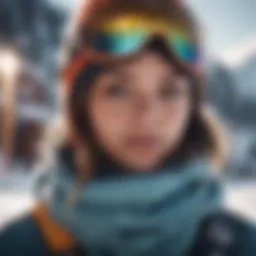 A stylish snowboard outfit showcasing vibrant colors and modern design.