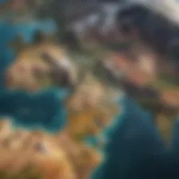 Pangea Supercontinent Map Illustration