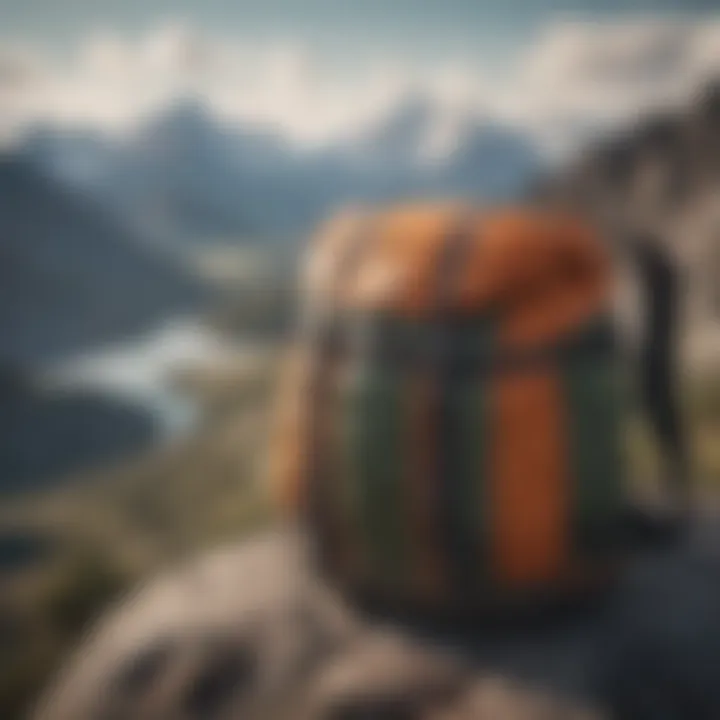 Duffle Backpack on Rocky Mountain Peak