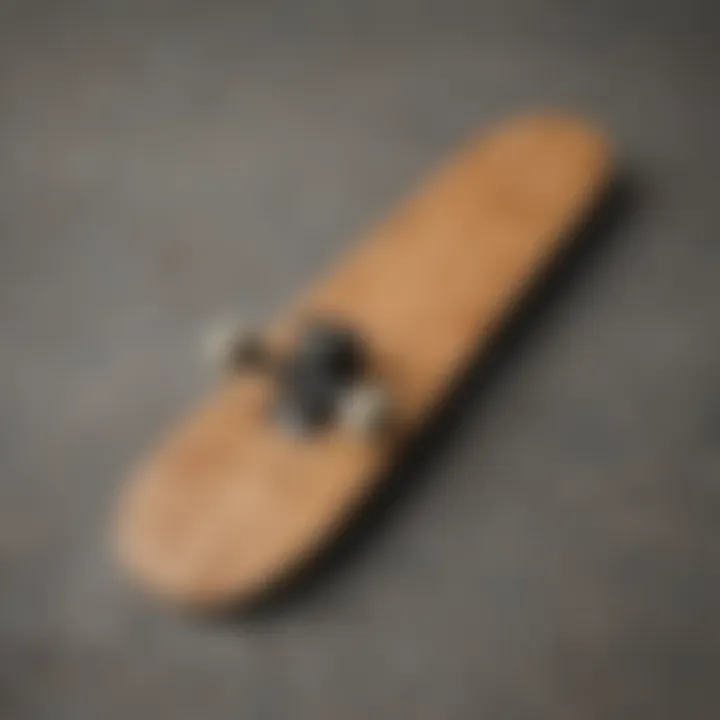 Minimalistic Design of Plain Wood Skateboard