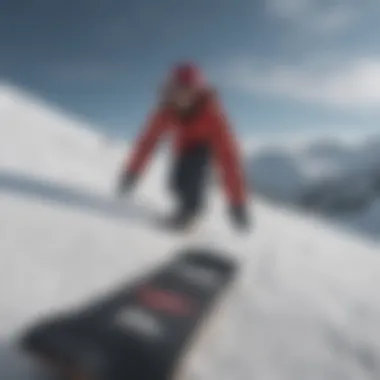 Roxy Poppy Snowboard in Action Roxy Poppy snowboard in action on a snowy slope demonstrating performance