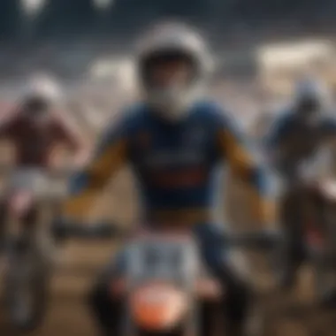 Illustration of a screen displaying archived Supercross races for viewing