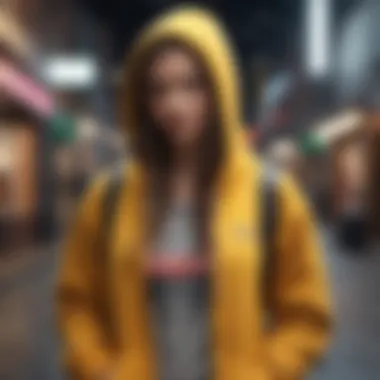 Simpson's hoodie styled in a modern urban setting