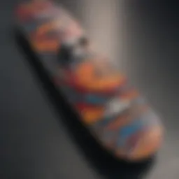 Vibrant skateboard wallpaper design featuring abstract patterns and colors