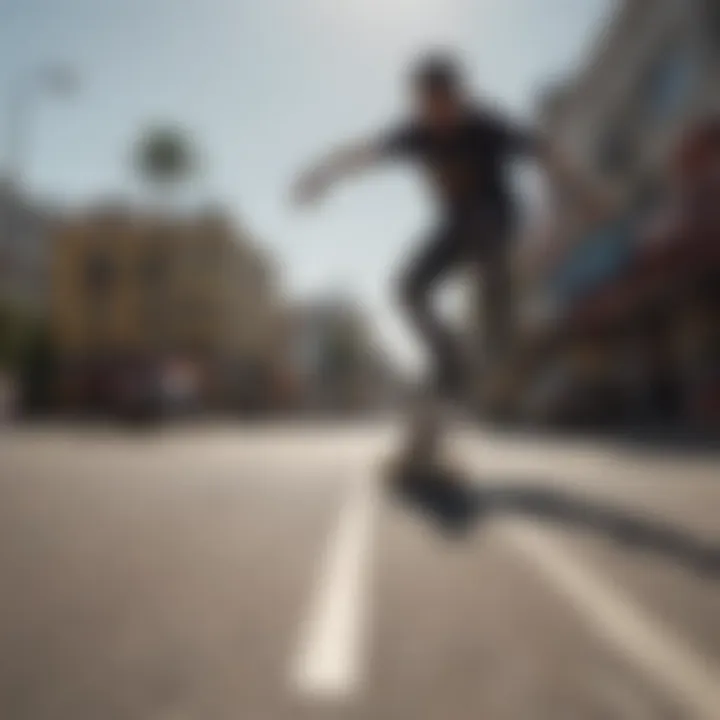 Skateboarder Executing a Trick