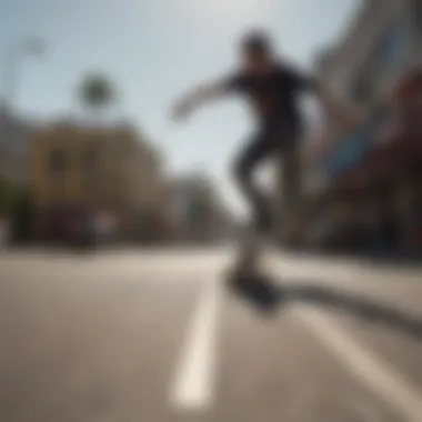 Precision Skateboarding Trick Skateboarder Executing a Trick
