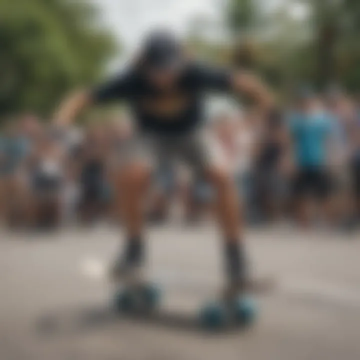 A gathering of skateboard enthusiasts at a local event in Miami