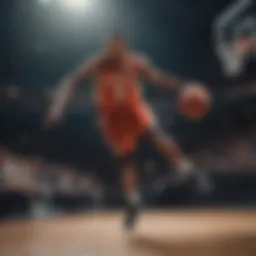 A basketball player executing a flawless jump shot