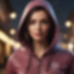 Sleek and dynamic zip-up hoodie in motion