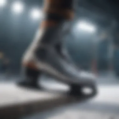 Innovative Grip Technology in Snow Skating Shoes Close-up of snow skating shoes showcasing advanced grip technology