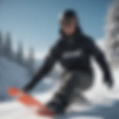 Snowboarder Thriving with Optimized Performance Snowboarder enjoying optimized performance on the slopes