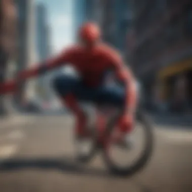 Spider-Man 3 T-shirt in the world of extreme biking