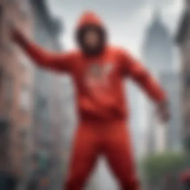 Sriracha Hoodie in action during extreme sports