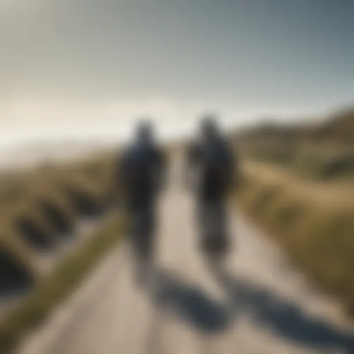 Cyclists enjoying a scenic pathway along the coastline