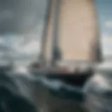 Sailboat cutting gracefully through the waves