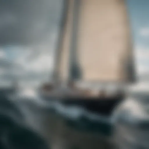 Sailboat cutting gracefully through the waves