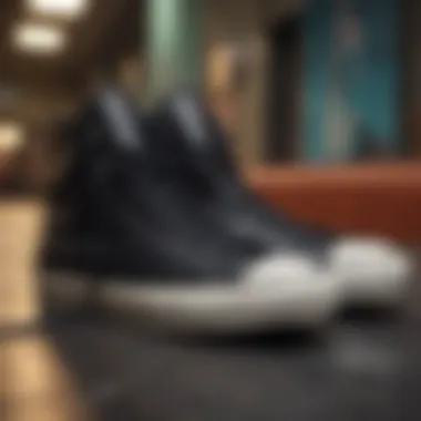 Art of Styling Mastering the art of styling with black hi-top Converse size 8
