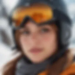 Stylish Snowboarding Helmet with Goggles