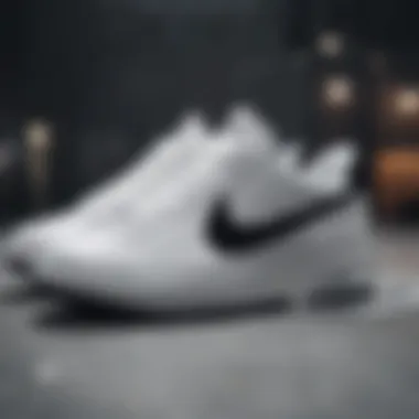 Stylish White Nikes with Signature Black Swoosh