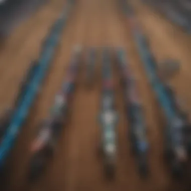 An aerial view of Supercross racers lined up at the starting gate