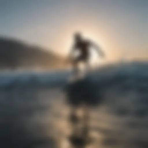 Surfboard with wax applied in circular motion